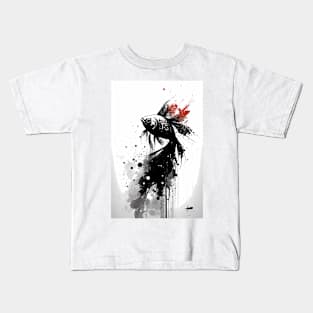 Beta Fish Ink Portrait Kids T-Shirt